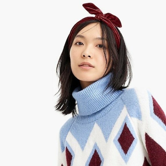 J Crew Velvet Headband - Picture 2 of 3